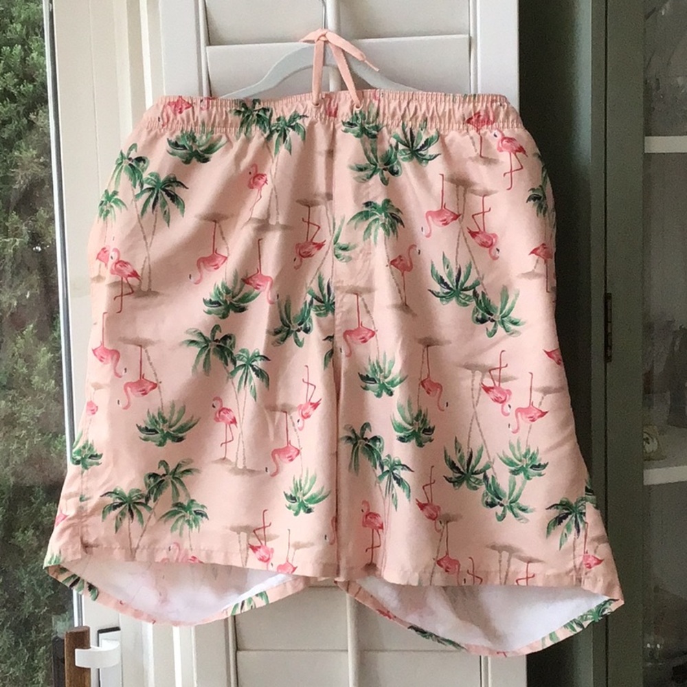 Men’s Pink Flamingo Swim Trunks